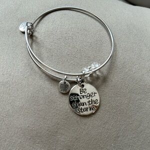 Silver Charm Bracelet with Inspirational Quote